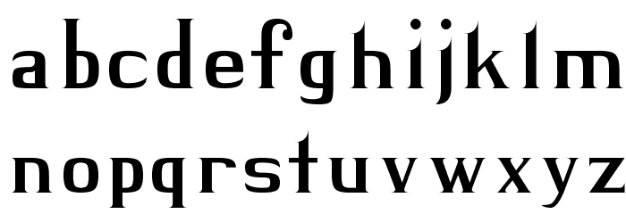 BLACK KNIGHT Regular Font LOWERCASE