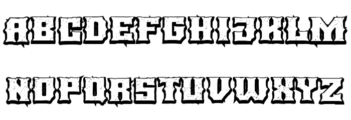 BLACK METAL Font LOWERCASE