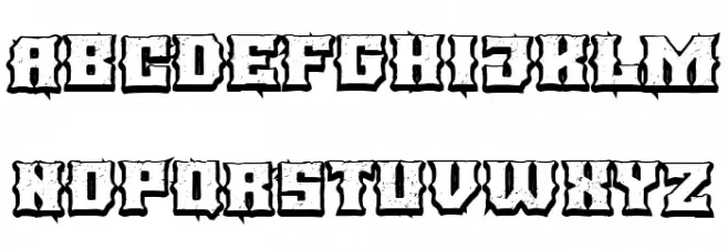 BLACK METAL Font Litere mici