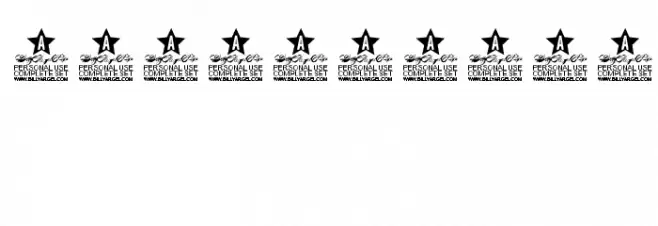 BLACK NAPKINS Personal Use Font OTHER CHARS