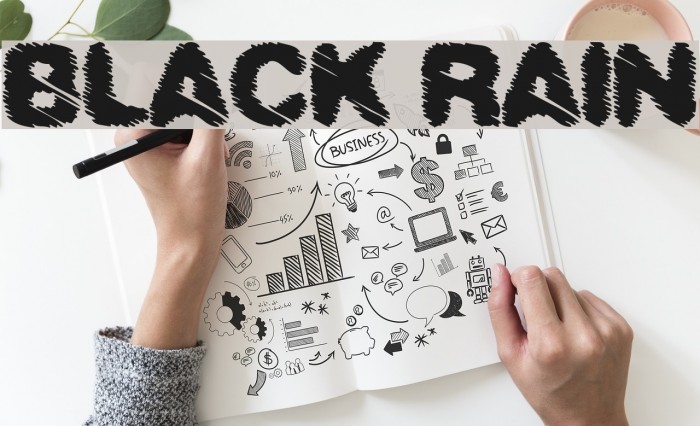 BLACK RAIN Font examples