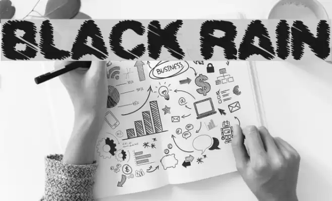 BLACK RAIN خط examples