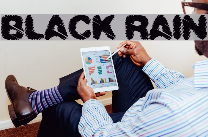 BLACK RAIN Font examples