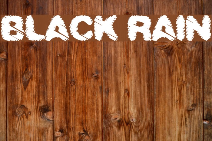 BLACK RAIN Font examples