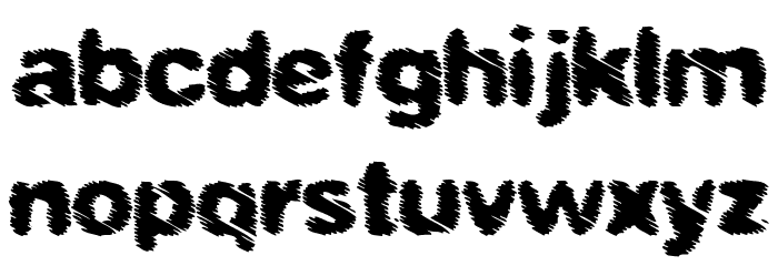 BLACK RAIN Font LOWERCASE