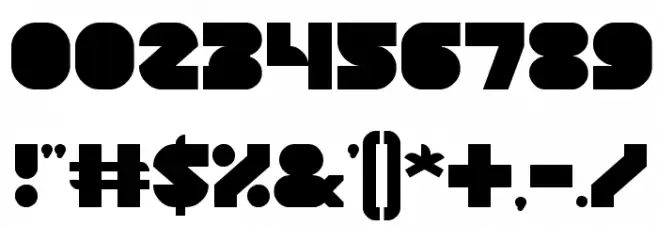 BLACK STAR Font OTHER CHARS