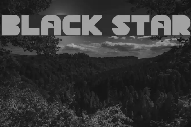 BLACK STAR Font examples