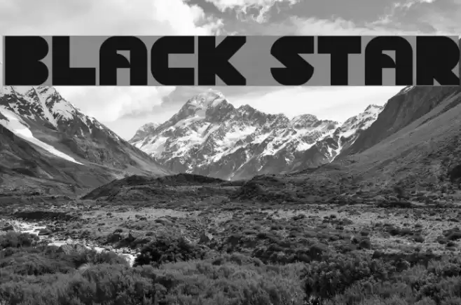 BLACK STAR Font examples