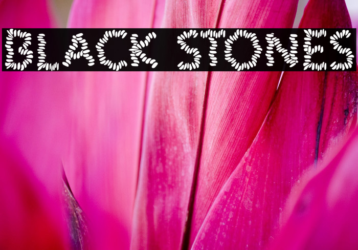 BLACK STONES Font examples