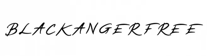 BLACKANGER FREE  font caratteri gratis