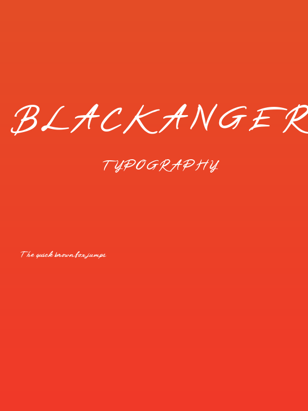 BLACKANGER FREE Poster