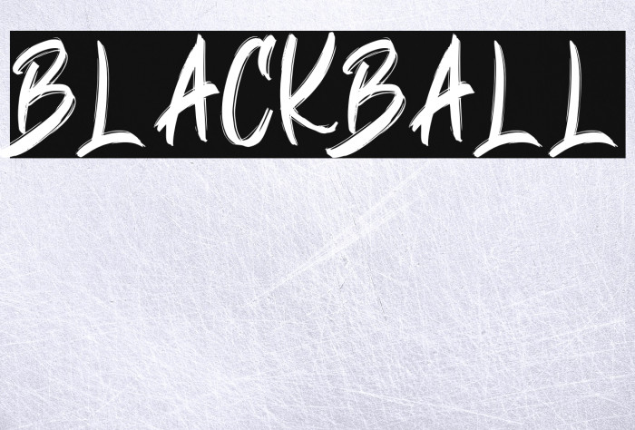 BLACKBALL Schriftart examples