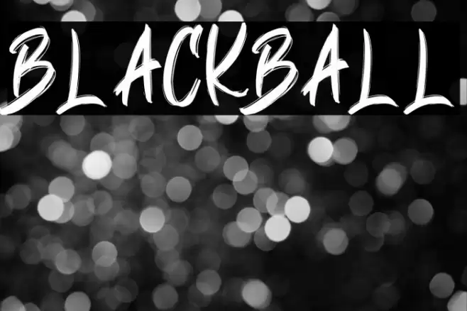 BLACKBALL Font examples