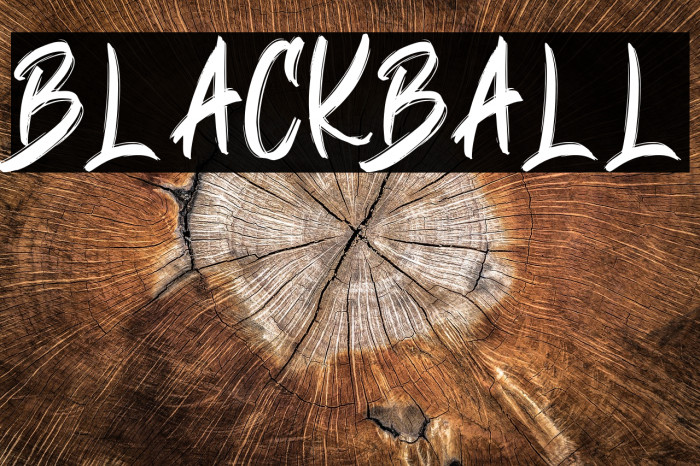 BLACKBALL Schriftart examples