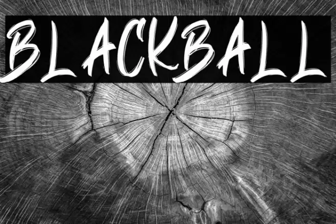 BLACKBALL Font examples