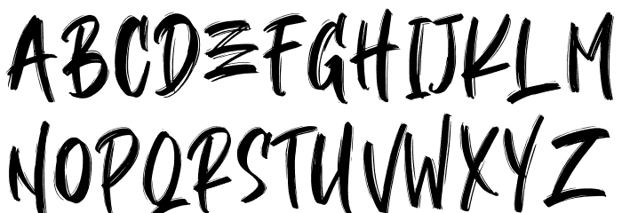 BLACKBALL Schriftart Kleinbuchstaben
