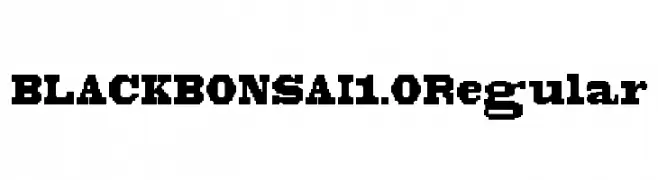 BLACKBONSAI1.0Regular  تنزيل الخطوط