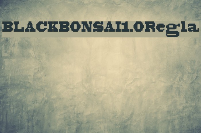 BLACKBONSAI1.0Regular Example 1