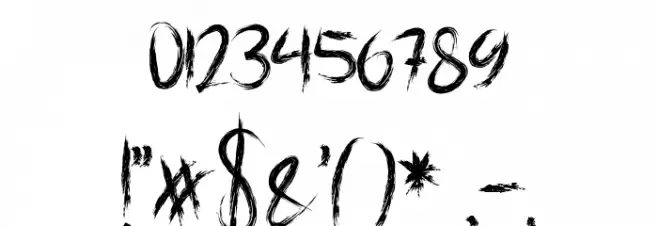 BLACKBURN Font OTHER CHARS