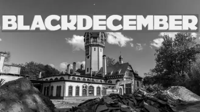 BLACKDECEMBER Schriftart examples