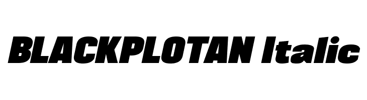 BLACKPLOTAN Italic Font