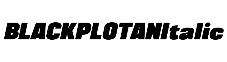 BLACKPLOTAN Italic  Free Fonts Download