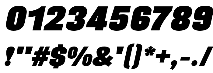 BLACKPLOTAN Italic Font OTHER CHARS
