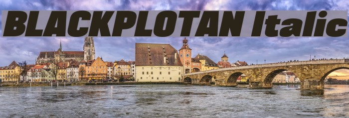 BLACKPLOTAN Italic Font examples