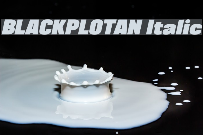 BLACKPLOTAN Italic Font examples