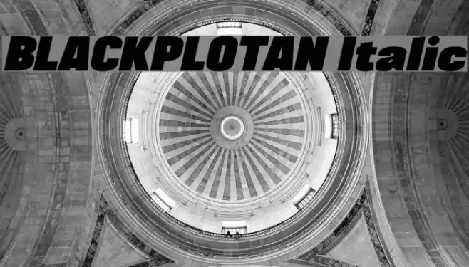 BLACKPLOTAN Italic Font examples