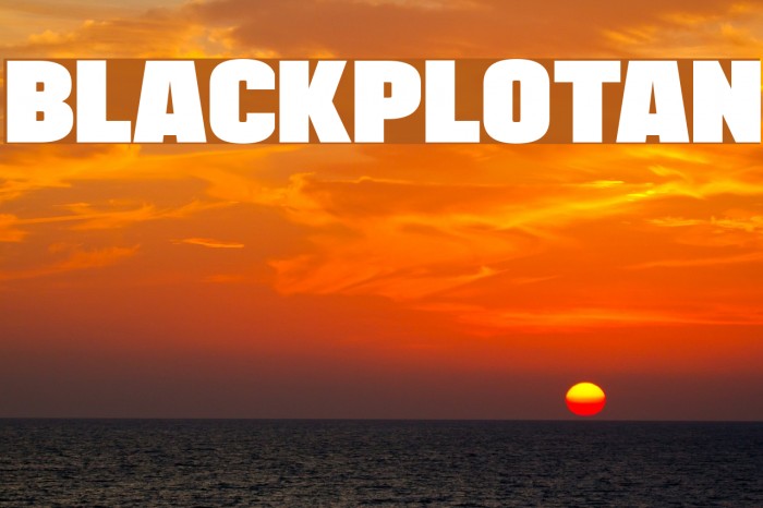 BLACKPLOTAN Font examples