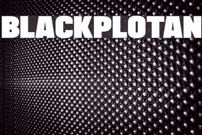 BLACKPLOTAN Font examples
