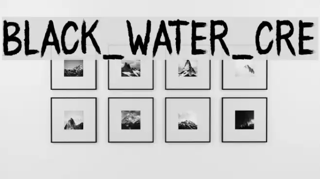 BLACK_WATER_CRE Font examples