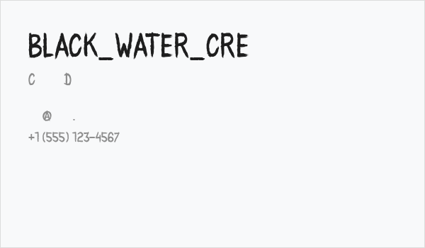 BLACK_WATER_CRE Business Card