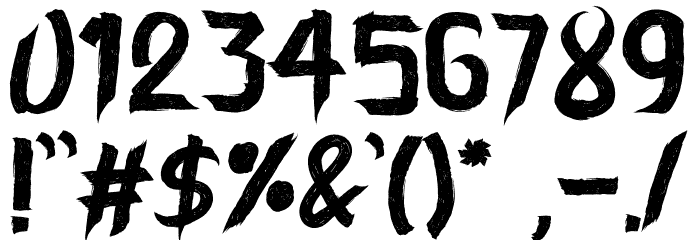 BLAME Font OTHER CHARS