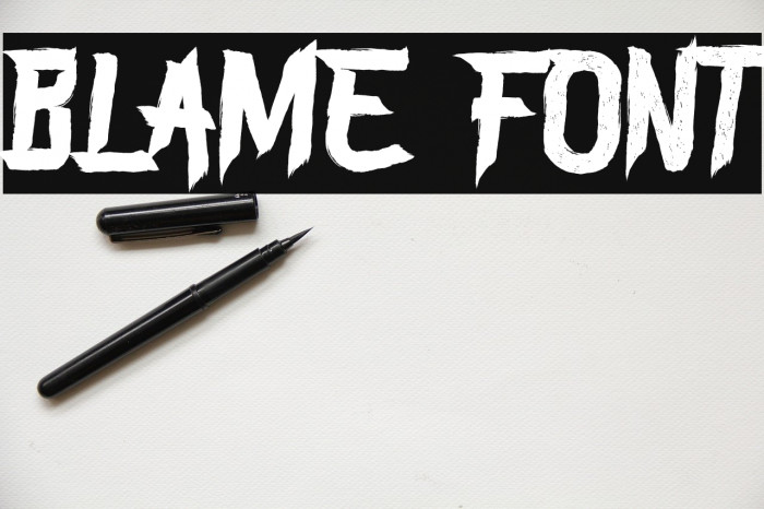 BLAME Font examples