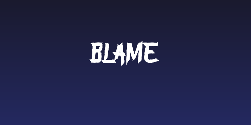 BLAME Social Header