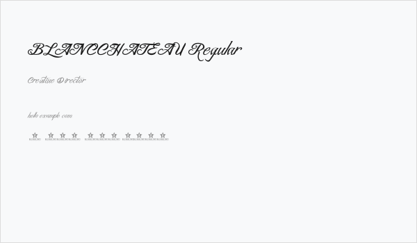 BLANCCHATEAU-Regular Business Card