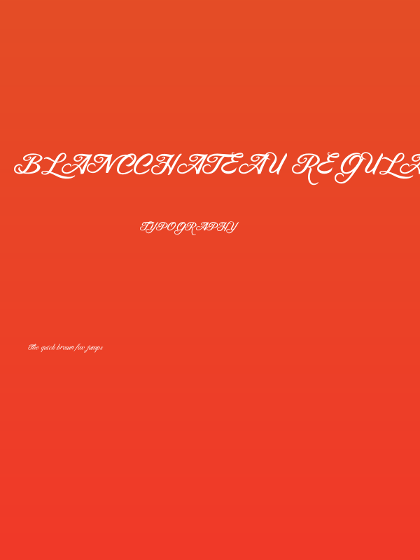 BLANCCHATEAU-Regular Poster