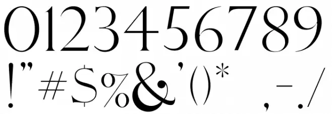 BLANCO Font OTHER CHARS