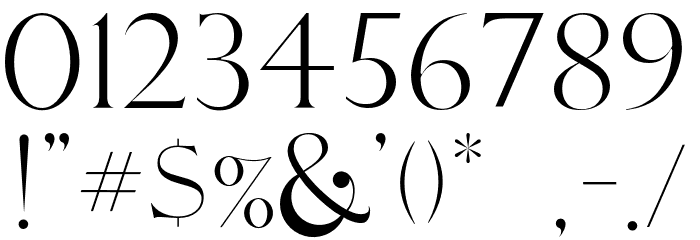 BLANCO Font OTHER CHARS