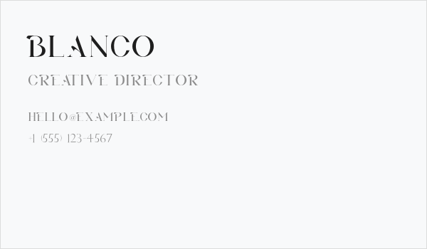 BLANCO Business Card