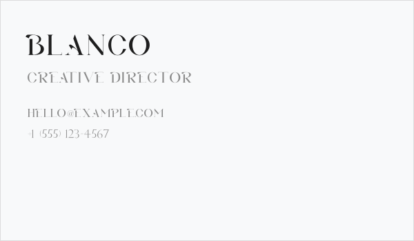 BLANCO Business Card