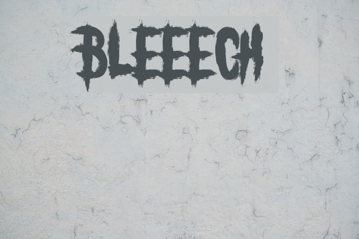 BLEEECH Font examples