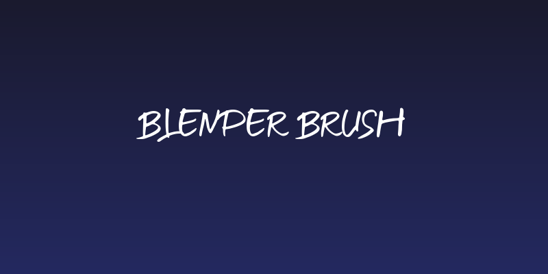 BLENDER BRUSH Social Header