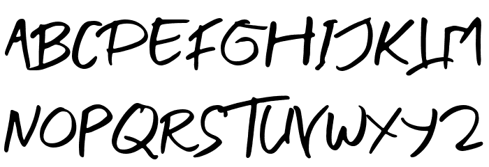 BLENDER BRUSH Font LOWERCASE