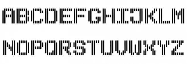 BLINDSH Шрифта ВЕРХНИЙ
