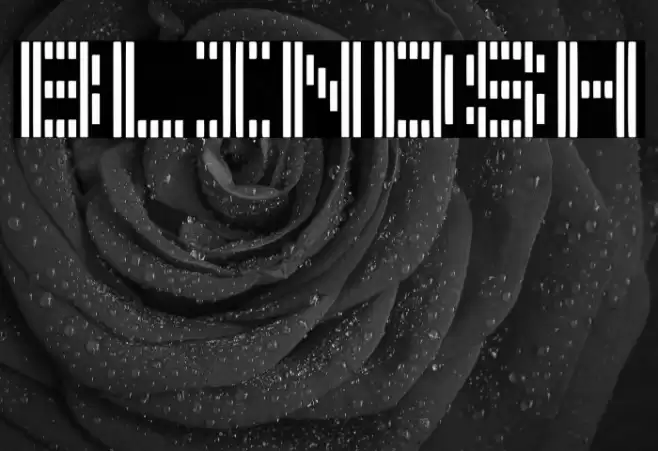 BLINDSH Font examples