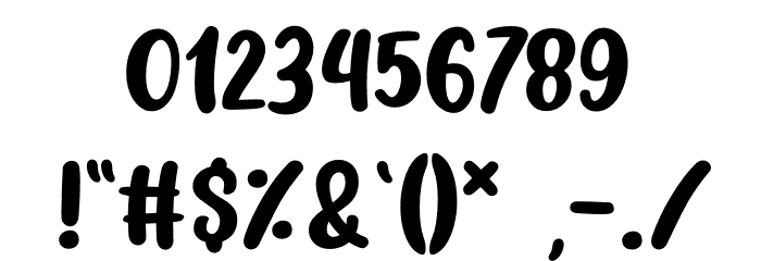 BLINK SHARK Font OTHER CHARS