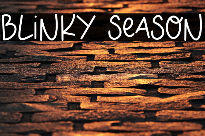 BLINKY SEASON Font examples